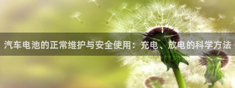优发国际官方网平台是正品吗：汽车电池的正常维护与安全使用：充电、放电的科学方法