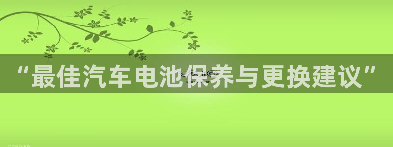 优发国际官网手机版下载安装：“最佳汽车电池保养与更换建议”