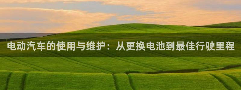 优发国际手机版客户端官网：电动汽车的使用与维护：从更换电池到最佳行驶里程