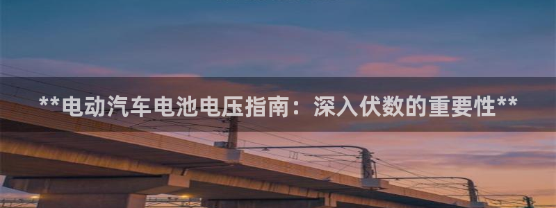 优发国际多少：**电动汽车电池电压指南：深入伏数的重要性**