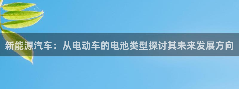 优发国际一首页：新能源汽车：从电动车的电池类型探讨其未来发展方向